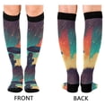 thumbnail image 4 of FORMRS Womens Knee High Socks Casual Long Thick Travel Daily Wear, 1 Pair, Astronaut and Sky, 4 of 6