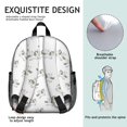 thumbnail image 5 of Unicorn and Wing White Pattern Backpack for School, Cute School Bag with Adjustable Shoulder Straps and Padded Back, 13.8"x11.4"x6", 5 of 5