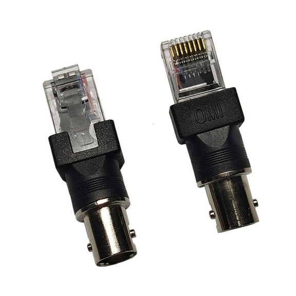 Necvior BNC Female to RJ45 Male Converters Adapter BNC to RJ45 Coaxial Coax Barrels Coupler for Signals Transmission and Testing