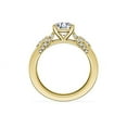 thumbnail image 2 of 0.70 T.C.W Round Shape Natural Diamond Latest Design Solitaire with Accents Wedding Ring for Women Solid 18K Yellow Gold Size 8, 2 of 8