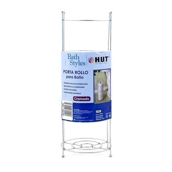 Porta Rollo HUT Cromado para Baño