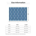thumbnail image 5 of Yiaed Blue Squares Print Blanket Throw Blanket Soft Cozy Flannel Blanket for Home Bed Sofa Couch Chair-50"x40", 5 of 6
