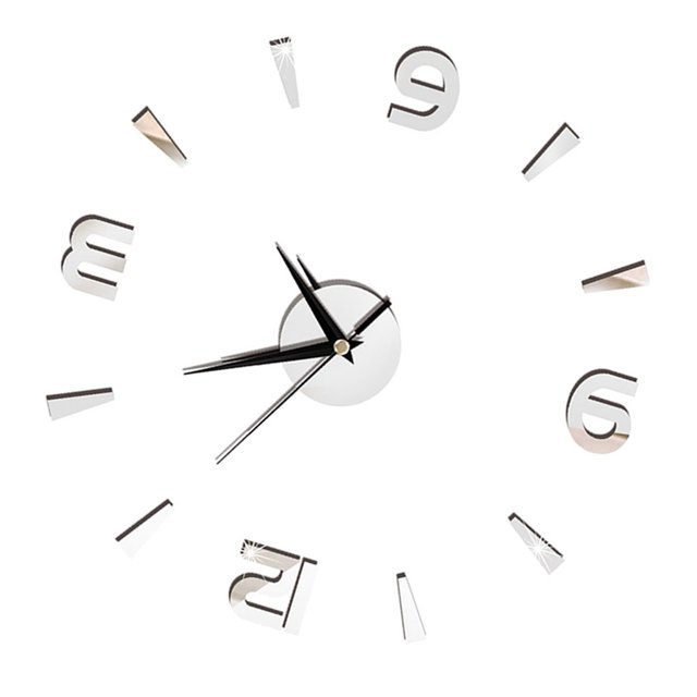 Nikou Adhesivo de Reloj de Pared decoración de Reloj Adhesivo de Espejo acrílico, Pared 1mm DIY Moderno hogar Oficina habitación(Astilla)