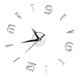 thumbnail image 1 of Uadme Etiqueta Engomada del Reloj De Pared, Decoración del Reloj del Espejo Acrílico De 1 Mm Decoración Moderna De La Habitación De La Oficina En El Hogar De La Pared De DIY(Plata), 1 of 5