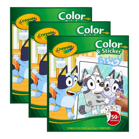 Crayola Color & Sticker Book Bluey Pack of 3
