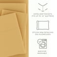 thumbnail image 5 of Noble Linens 4 Piece Solid Microfiber Bed Sheet Set, Gold, King, 5 of 10