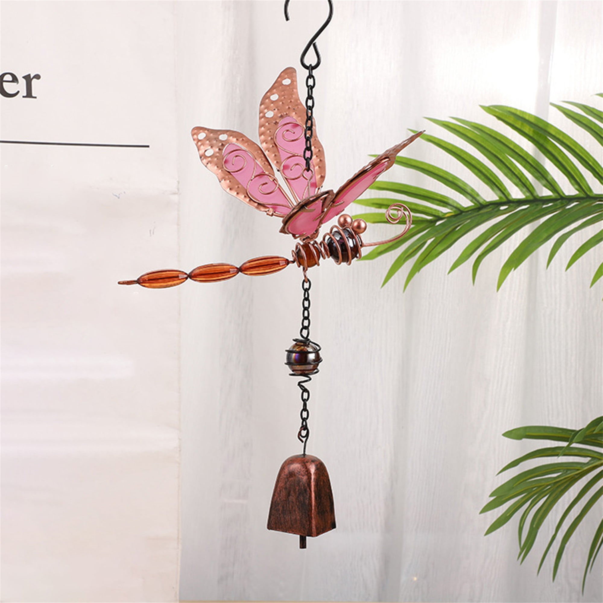 nvzhuang Solar Dragonfly Wind Chimes for Outside Creative Wind Spinners Hanging Decor for Home Garden Patio