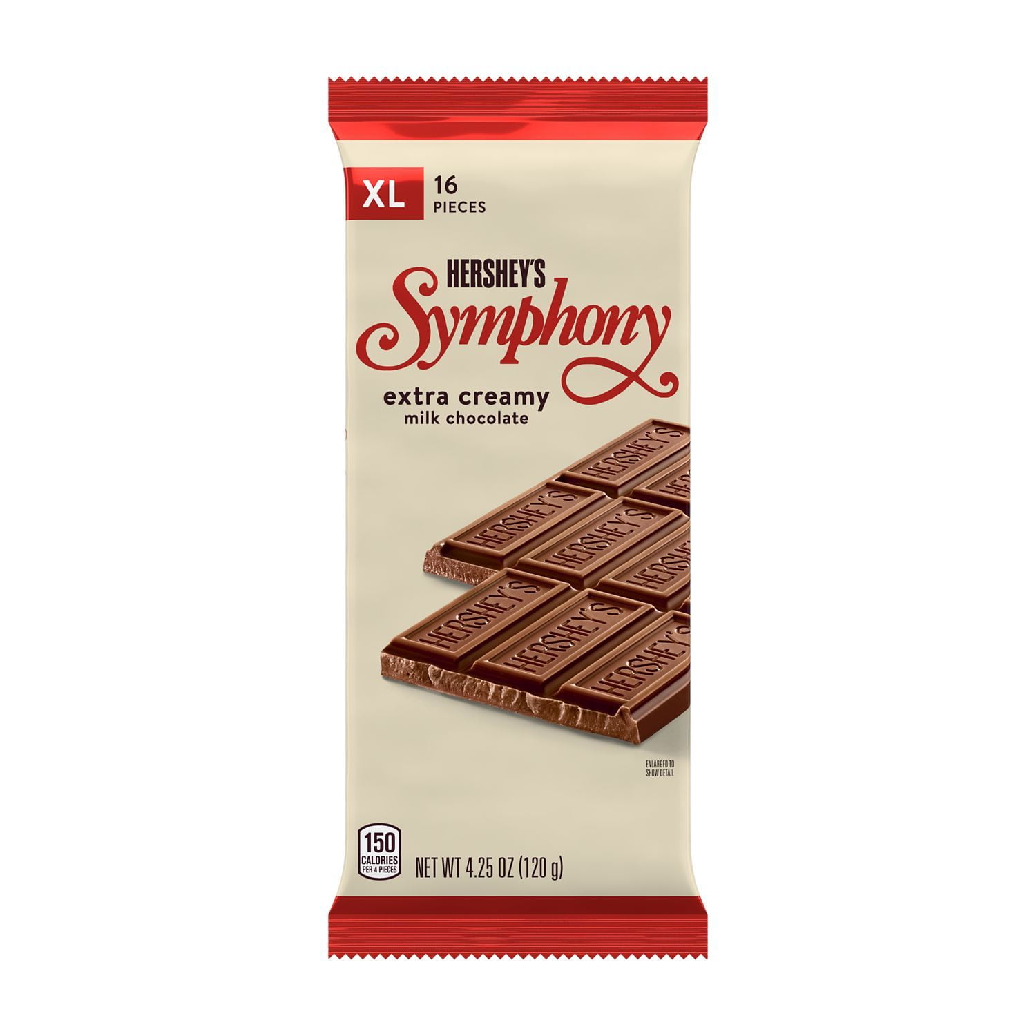 HERSHEY'S, SYMPHONY Extra Creamy Milk Chocolate XL Candy, 4.25 oz, Bar