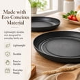 thumbnail image 7 of 10 Inch Wheat Straw Dinner Plates, Set of 8 Unbreakable Plates, Microwave & Dishwasher Safe, Lightweight Modern Tableware, Reusable Dinner Plates for Kitchen Daily Use(Black), 7 of 7