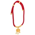 thumbnail image 2 of Collar de mascotas con cuello de mascota de cuerda roja con encanto de suerte para gatos y perros pequeños joyas de mascotas hechas a mano para ocasiones festivas, 2 of 4
