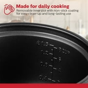 Holstein Housewares 16-Cup (Cooked) 8-Cup (Uncooked) Electric Rice Cooker, Black - Nonstick Interior
