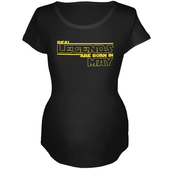 Real Legends are Born in May Maternity Soft T Shirt Black SM