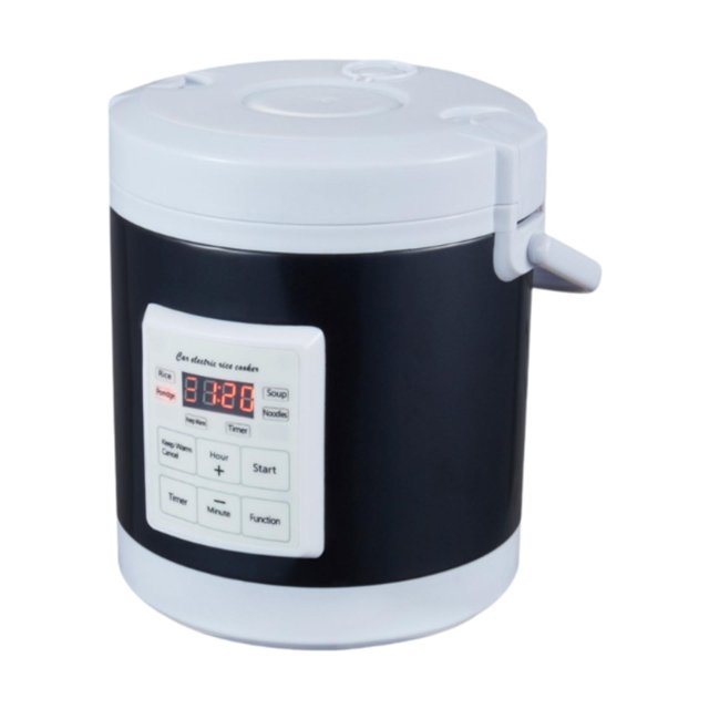 Olla arrocera eléctrica, máquina de Cocina eléctrica, 12V/24V, 1,6l, aparato eléctrico multifunción para coche, calentador de alimentos para Camping Azul oscuro