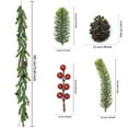 thumbnail image 3 of FastXmas 71" Christmas Rattan Decoration Red Berries and Green Pine-Needles Christmas Rattan Ornament Classical Norfolk Pine Christmas Garland Decor for Xmas Stair Fireplace Wall Home Indoor Outdoor, 3 of 6