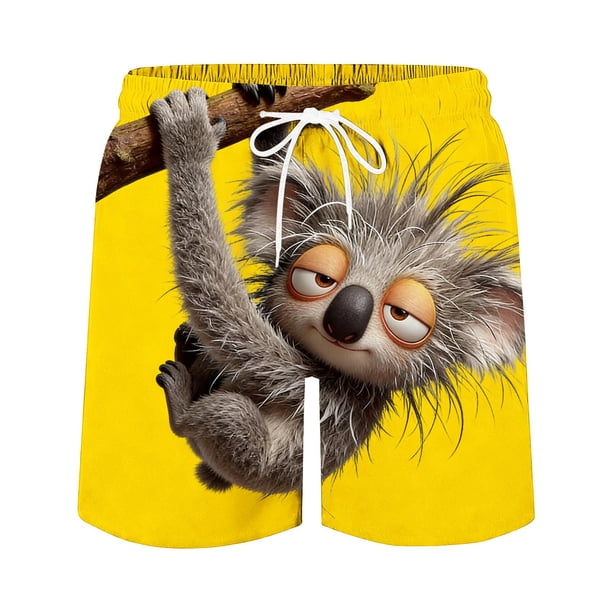 Pantalones de Cintura Elásticos con Cordón para la Natación de Verano de Ocio en la Playa, Desgaste Casual Y Cómodo