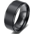 thumbnail image 1 of HSHDLDF 4mm 6mm 8mm 10mm Black Titanium Rings Wedding Band Matte Comfort Fit for Men Women, 1 of 6