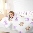 thumbnail image 3 of Manfei Cartoon Rabbit Twin Comforter Sets,Cute Coquette Bowknot Bedding Set,Reversible,2 Pieces,1 Comforter and 1 Pillowcase, 3 of 7