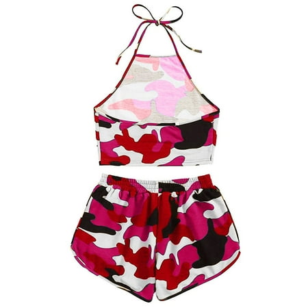 

Tejiojio Juneteen Shorts Clearance Baggy Lady s Rompers Floral Print Short Sleeve Jumpsuit Summer Playsuit Beach O-neck Rompers