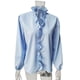 thumbnail image 2 of Qarigey Blusa Estampado Verano Camisa Estampado Verano Manga Larga Cuello V Trabajo Mujer Top Prendas para la parte del cuerpo Azul 3XL, 2 of 6