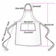 thumbnail image 5 of Yirtree Adjustable Bib Pinstripe Apron with 2 Pockets, Unisex Cooking Kitchen Aprons for Chef Couple BBQ Painting, Black, 5 of 8