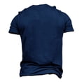thumbnail image 4 of One Nation Under God T-Shirt for Men - Christian Patriotic 250th Anniversary Graphic Tee with Cross & USA Flag, "250 Years of Blessings" Crew Neck Short Sleeve Top Navy XL, 4 of 4