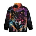 thumbnail image 5 of Uorisanigo Galaxy Wolf Girls Half Zip Sweatshirt Oversized Long Sleeve Pullover Tops Fall Fashion Outfits Clothes Athletic Sweatshirts Pullover Jacket for Sports and Daily Wear, 5 of 7