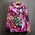 thumbnail image 4 of Tanjiro Kamado Demon Slayer Adult Sweater Pullover Hoodie 3D Printed Loose Hooded Long Sleeved Jackets Tops, 4 of 8