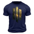 thumbnail image 1 of Camisa Casual de Cuello de la Tripulación de la Impresión de la Selva de Manga Corta Top Ligero de Poliéster para los Hombres, Camiseta de Manga Corta para el Uso Diario de Primavera Verano, 1 of 9