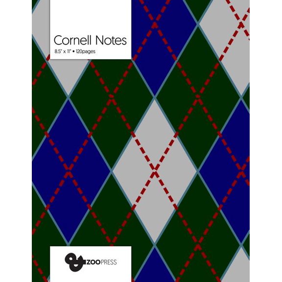 Cornell Notes : Argyle Pattern Cover - Best Note Taking System for Students, Writers, Conferences. Cornell Notes Notebook. Large 8.5 x 11, 120 Pages. College Note Taking Paper, School Supplies. (Paperback)