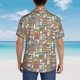 thumbnail image 4 of Balery Kitchen Food Camisas hawaianas de manga corta para hombre, camisas playeras de corte holgado, camisas de vacaciones con botones,Medium, 4 of 7