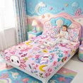 thumbnail image 3 of Manfei Axolotl Pattern King Sheets,Kawaii Salamander Bedding,4-Piece,1 Flat Sheet,1 Fitted Sheet and 2 Pillowcases, 3 of 6