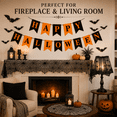 thumbnail image 4 of Halloween Decorations Set Halloween Party Decor Supplies - Round Tablecloth, Table Runner, Fireplace Mantel Scarf, Lamp Shade Cover, Banner, 3D Bat, 4 of 7