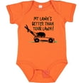 thumbnail image 3 of Inktastic Father's Day Dad My Lawn's Better Than Your Lawn Boys or Girls Baby Bodysuit, 3 of 5