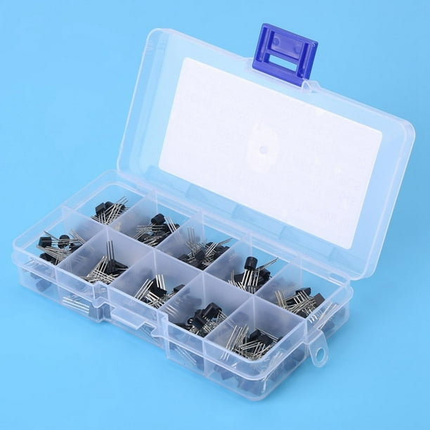Kit de bricolaje de 200 transistores de 10 valores NPN PNP TO-92 BC327-BC558
