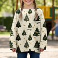 thumbnail image 4 of Girls Loose Long Sleeve Crew Neck Knit Sweater Christmas Tree Graphic For Fall Winter Daily Layering Wear, 4 of 4