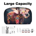 thumbnail image 3 of Fragmented Flowers Waterproof Oxford Fabric USB Case with Storage Pouch, Charger Case, Small Portable Storage Box, and Organizer - 5.9x9.44x3.14 in, 3 of 6