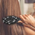 thumbnail image 3 of Black White Halloween Hand Tarot Bat Pattern Hair Brush,Girls Detangling Hair Brush,Glide Through Tangles with Ease for Wet & Dry Hair,8.8"X2.8", 3 of 7