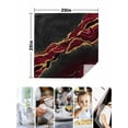 thumbnail image 4 of Red Marble Cloth Napkins Set of 8 Reusable Dinner Napkins, Gold Abstract Vintage Modern Ombre Art Cocktail Napkin Washable Table Napkins for Wedding/Holiday Party/Baby Shower 20"x20", 4 of 7