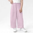 thumbnail image 4 of Mwjwdo Big Kids Boys & Girls Simple Elastic Waist Pants, Solid Long Trousers with Pockets, Relaxed Casual Bottoms Pink 14 Years, 4 of 7
