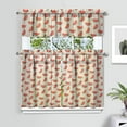 thumbnail image 2 of Geometric Watermelon Kitchen Curtains Set, Tropical Summer Fruit Print with Fresh Sunshine Pattern, Cute Watermelon Lovers Tier and Valance Drapes for Kitchen Decor, 2 of 6