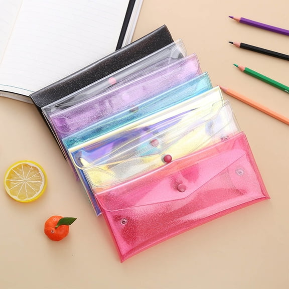 Clear Zippered Pencil Pouch for Girls, Large Capacity Pencil Case Organizer Bag, Back to School Classroom Supplies Pencil Holder for Kids.