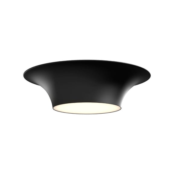 FM523016MB-Alora Lighting-Emiko - 2 Light Flush Mount-4.88 Inches Tall and 16 Inches Wide-Matte Black Finish