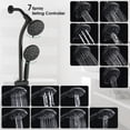 thumbnail image 3 of Drill-Free Stainless Steel Slide Bar Combo Rain Showerhead 7-Setting Hand, Dual Shower Head Spa System (Rough-in Valve Included), 3 of 7