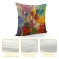 thumbnail image 4 of JEUXUS  Multicolor Abstract Decorative Pillow Covers  Artist Multicolor Oil Abstract Art Double Sided Square Throw Pillow Covers Sofa Decorative Pillowcase Cushion, 4 of 5