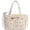 Beige Wildflower, variant on Corduroy Tote Bag for Women, Lightweight Work Laptop Tote Purse With 17 Pockets, Crossbody Shoulder Handbag for School Work Travel Gym, Checked Black White