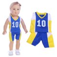 thumbnail image 1 of Tenue de Soccer pour Poupée Jouet Réaliste Vêtements de Poupée Uniforme de Sport pour Poupée de 18 Pouces, 1 of 8