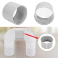 thumbnail image 4 of Yajisi Portable AC Exhaust Hose Coupler CW/CCW Thread, 150mm Universal, Leak‑Free, Scratch‑Resistant ABS, Left & Right Rotation, 4 of 9