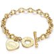 thumbnail image 5 of Pulseras de acero inoxidable con forma de corazón para mujer, regalo de fiesta, pulseras de moda con dijes, joyería con texto grabado., 5 of 5