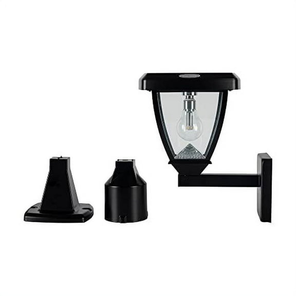 Inversee Bulb Solar Light -Wall/Pier/3" Fitter Mount – Black