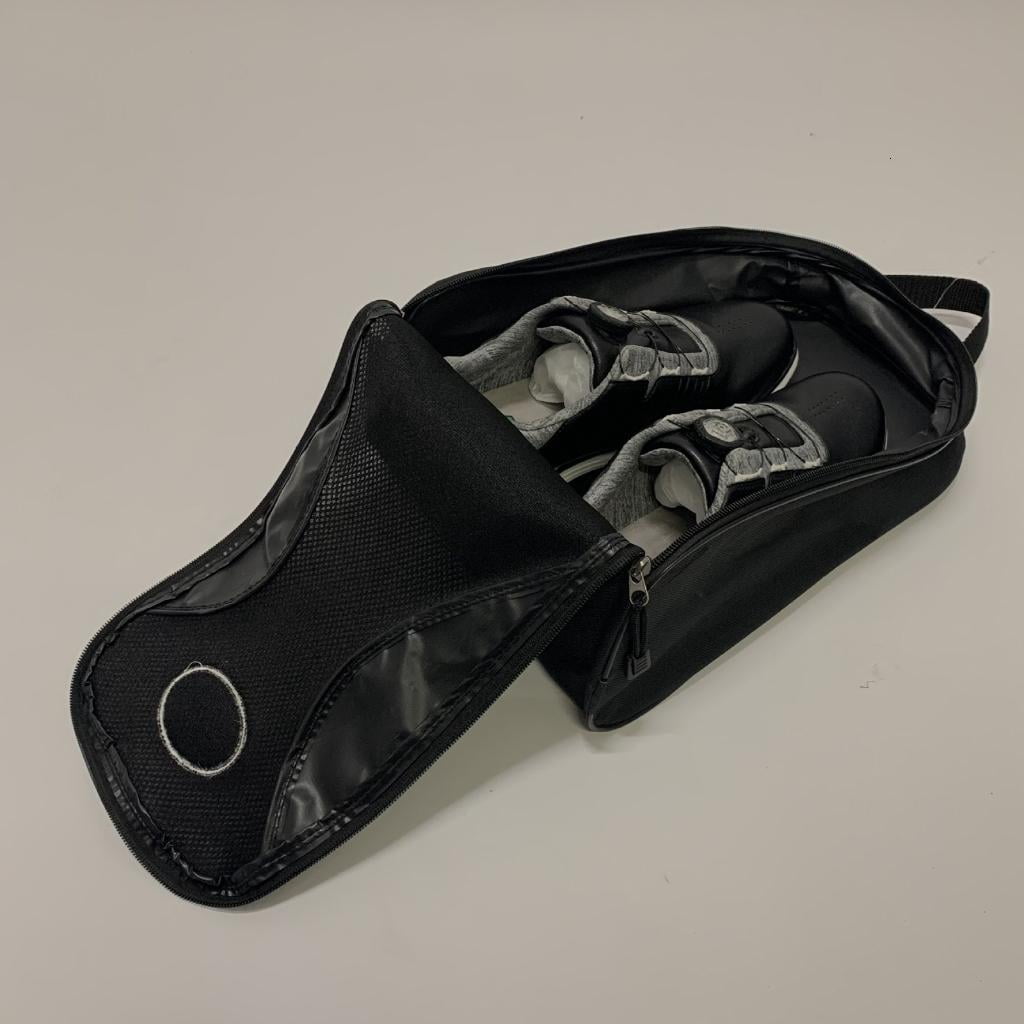 Golfs Shoes Carriers Handbag Golfs Shoe Bag Golfs Accessory Zippered Sports Shoe Carriers Boot Bag with Outside Pockets